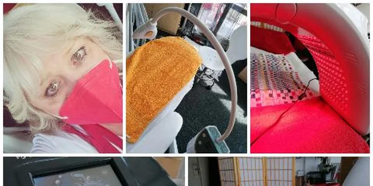 Kompletní omlazující kosmetické ošetření s LED maskou i úprava a barvení obočí a řas