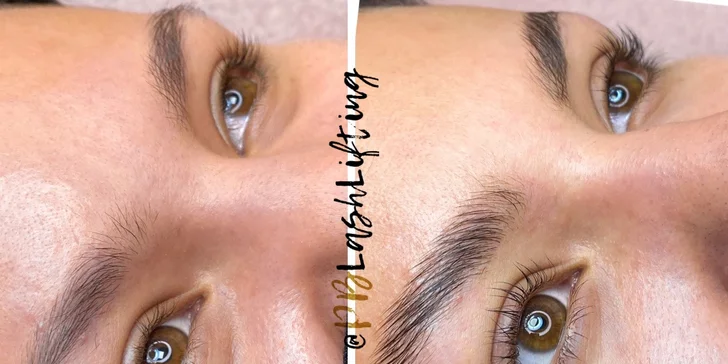 Úprava a barvení obočí, módní laminace i lash lifting přirozených řas
