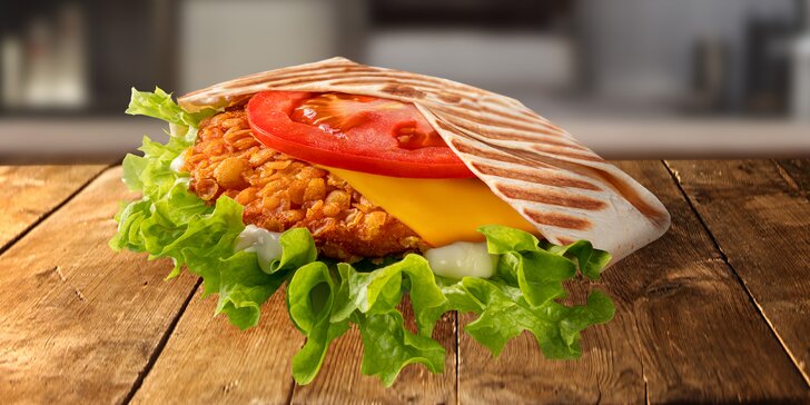 Voucher na 1 + 1 menu zdarma v Burger Kingu: pocket wrap box s kuřecím či hovězím