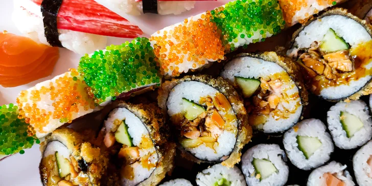 24 nebo 50 ks sushi pro milovníky ryb i vegetariány