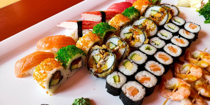 24 nebo 50 ks sushi pro milovníky ryb i vegetariány