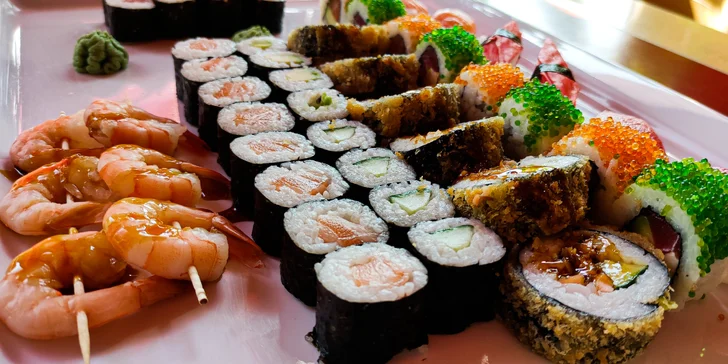 24 nebo 50 ks sushi pro milovníky ryb i vegetariány