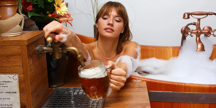 80 min. v pivních lázních pro dva: ozdravná kúra a uvolňující relaxace