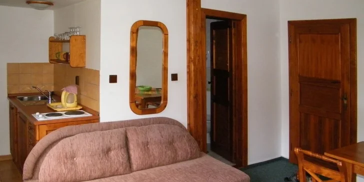 Chaloupka s apartmány až pro 6 osob v Janských Lázních jen kousek od Stezky korunami stromů