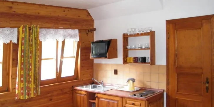Chaloupka s apartmány až pro 6 osob v Janských Lázních jen kousek od Stezky korunami stromů
