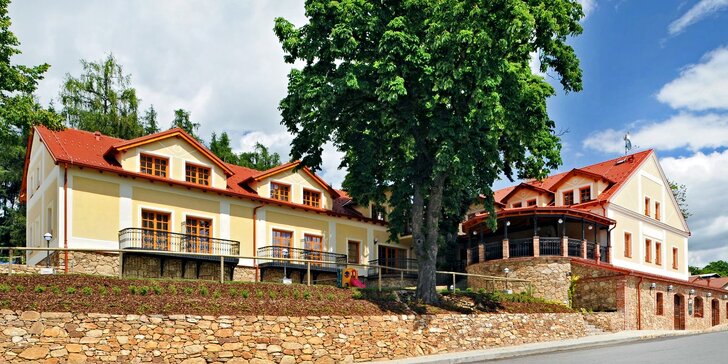 Romantika na jihu Čech: oceňovaný hotel, privátní wellness a polopenze