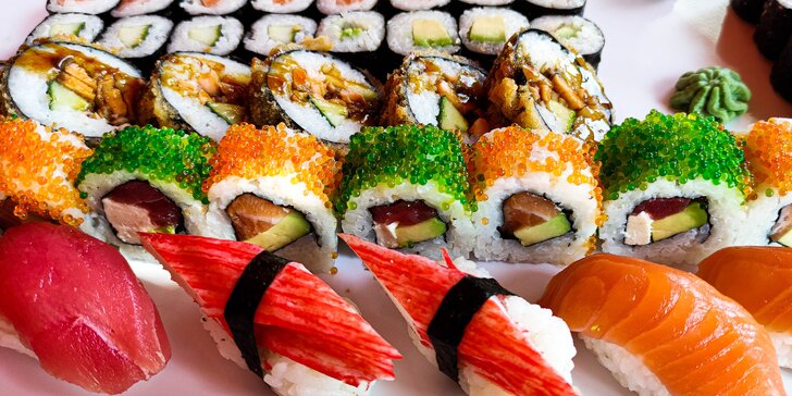 24 nebo 50 ks sushi pro milovníky ryb i vegetariány