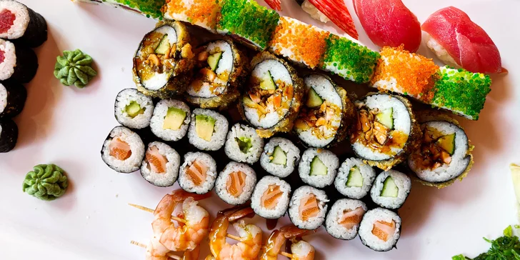 24 nebo 50 ks sushi pro milovníky ryb i vegetariány