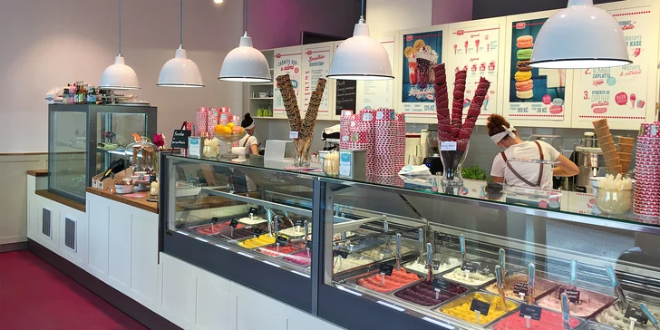Puro Gelato v Karlíně: čokoládový, borůvkový, jahodový nebo karamelový milkshake pro 1 či 2 osoby