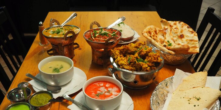 3chodové nepálské menu: na výběr 12 hlavních chodů vč. vegetariánských