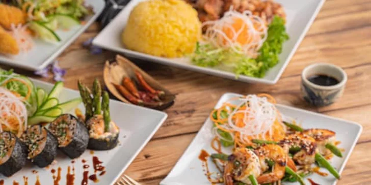 Degustační menu v Bonsai restaurant pro 1 i 2 osoby: polévka, předkrm i hlavní chod z bohatého výběru