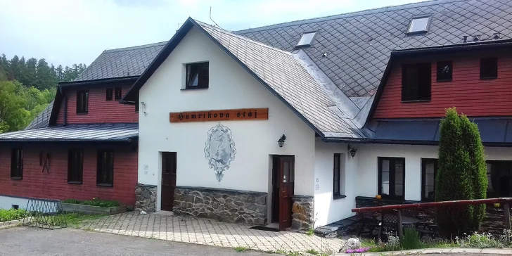 Pobyt v Jeseníkách až pro 4 osoby: penzion v přírodě s jídlem i relaxací v sauně
