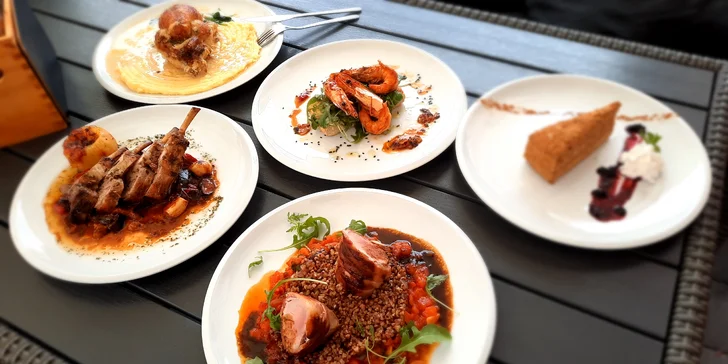 3chodové menu na vyškovském náměstí: krevety, hlavní chod podle výběru, dezert