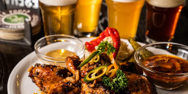 Na Stojáka v Brně: degustace 4 druhů piva a k tomu až 1,6 kg pikantních kuřecích paliček