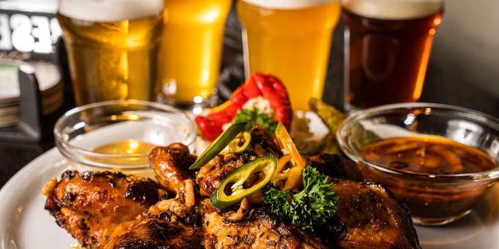 Na Stojáka v Brně: degustace 4 druhů piva a k tomu až 1,6 kg pikantních kuřecích paliček
