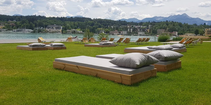 3* dovolená v Korutanech: hotel přímo u jezera Wörthersee, bufetové snídaně