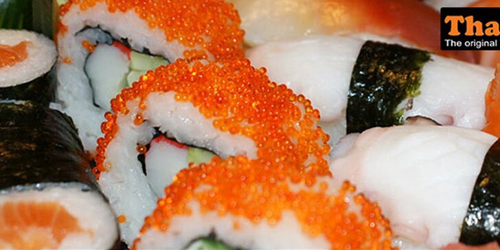 24 ks sushi s sebou z restaurace ThaiOishi