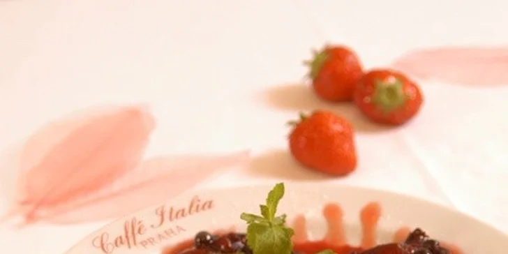 2 teplé nápoje dle výběru a 2 dezerty v kavárně – restauraci Caffé Italia