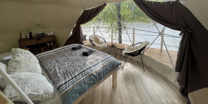 Glamping: vymazlené iglú u Prachovských skal, neomezený relax ve wellness i snídaňový koš