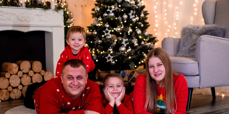 Vánoční focení pro rodiny s dětmi, páry i těhotné, 5 upravených fotek