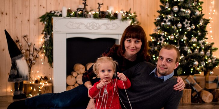 Vánoční focení pro rodiny s dětmi, páry i těhotné, 5 upravených fotek
