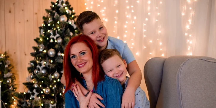 Vánoční focení pro rodiny s dětmi, páry i těhotné, 5 upravených fotek