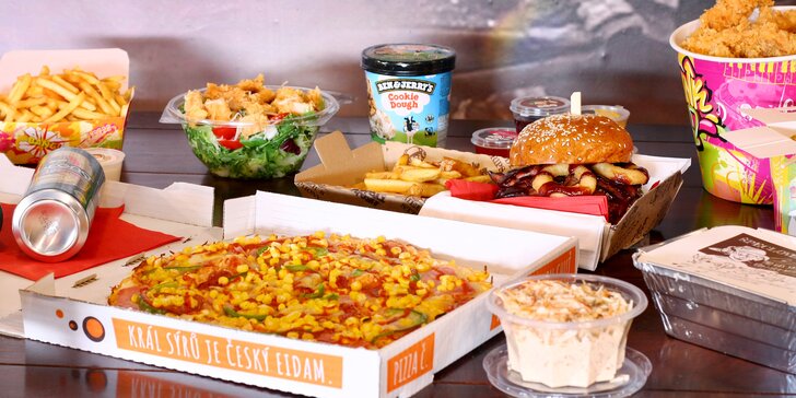 Parťákova pizza: otevřené vouchery na celé menu včetně nápojů, 250 nebo 1000 Kč