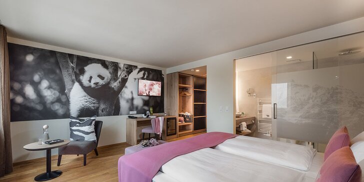 Nádherný a moderně vybavený hotel u Innsbrucku: neomezený wellness i možnost procedur, luxusní polopenze