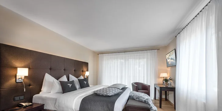Nádherný a moderně vybavený hotel u Innsbrucku: neomezený wellness i možnost procedur, luxusní polopenze