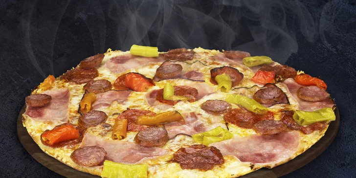 2 poctivé Pepinovy pizzy s rozvozem a krabicí v ceně: na výběr 14 druhů