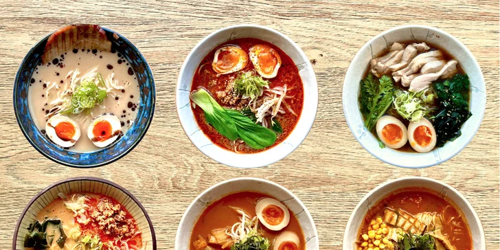 Japonské menu s tradiční polévkou ramen podle výběru pro 2 osoby