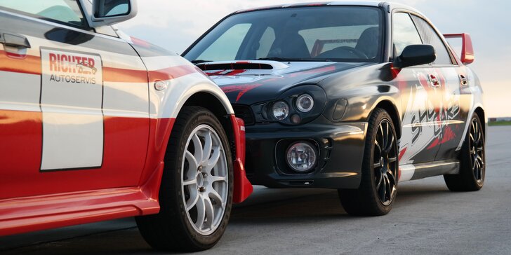 Jízda na Autodromu Brno se Subaru Impreza WRX STI a Mitsubishi Lancer EVO