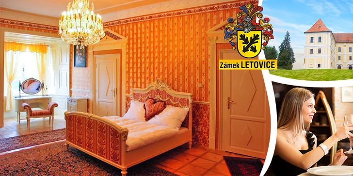 Romantická noc v zámeckých apartmánech Letovice