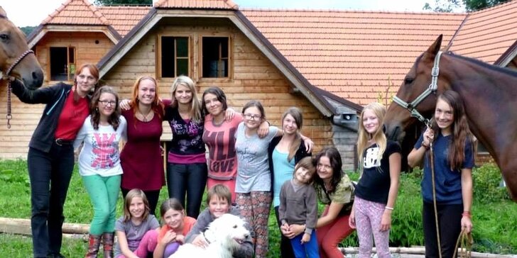 Týdenní tábor s koňmi v jižních Čechách pro děti 8 - 17 let