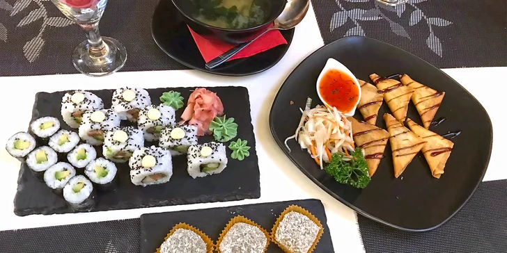 4chodové japonské degustační menu pro jednoho nebo pro dva