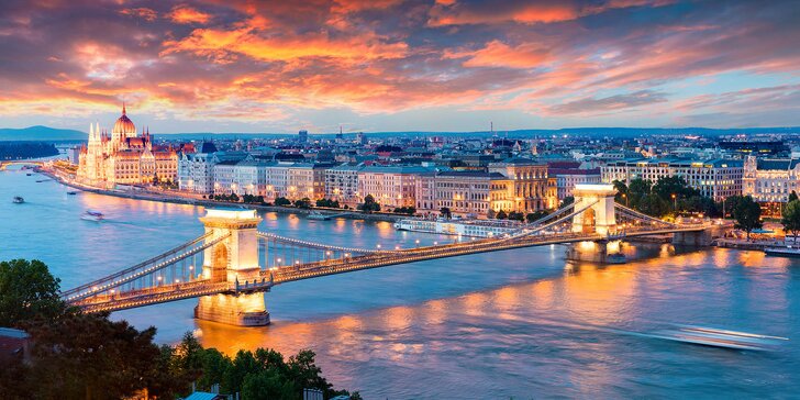 Dovolená v Budapešti: hotel blízko centra města se snídaní, welcome drink