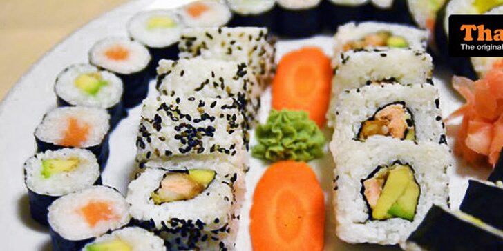 30 kousků sushi s sebou z restaurace Thai Oishi