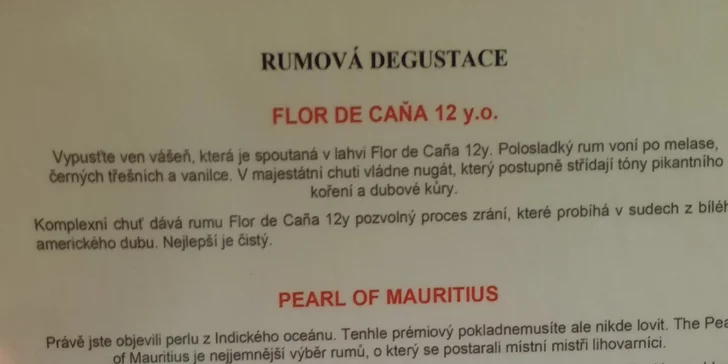 Rumová degustace: Ochutnejte 5 úžasných druhů z Kuby i Trinidadu