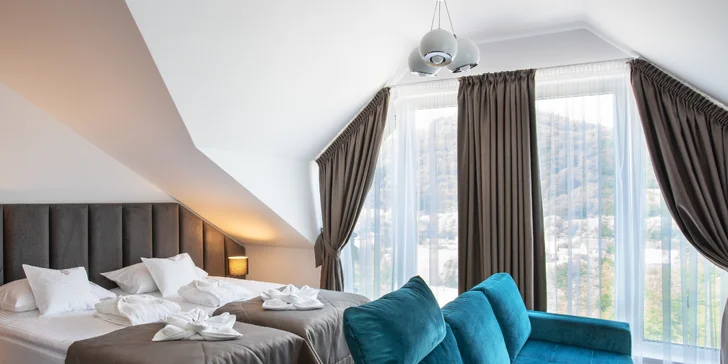 Moderní hotel v lázeňském městě Piwniczna-Zdrój: strava i neomezený wellness