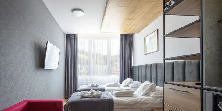 Moderní hotel v lázeňském městě Piwniczna-Zdrój: strava i neomezený wellness