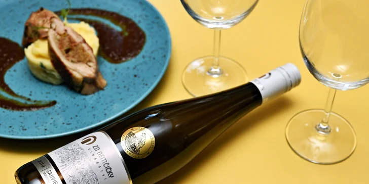5chodové degustační menu u náplavky: tatarák, kachní rillettes a hovězí ragú i lahev vína
