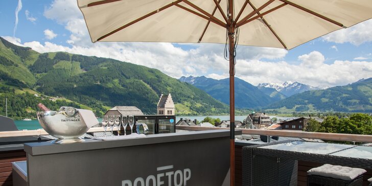4* dovolená v rakouském Zell am See: hotel v centru města, střešní terasa, sauna a snídaně