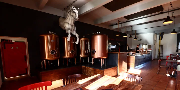 1 či 2 pomalu pečená kolena, chléb, hořčice a křen i tankové pivo Mustang nebo černá Barbora
