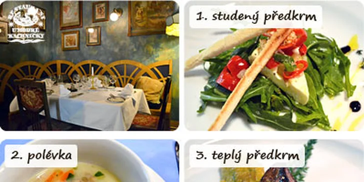 790 Kč za sedmichodové degustační menu PRO DVA v restauraci U Modré kachničky II. Exkluzivní delikatesy v útulné retro restauraci v centru Prahy.