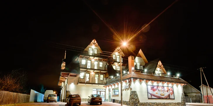Moderní horský hotel u Zakopaného: snídaně a vstupy do termálů