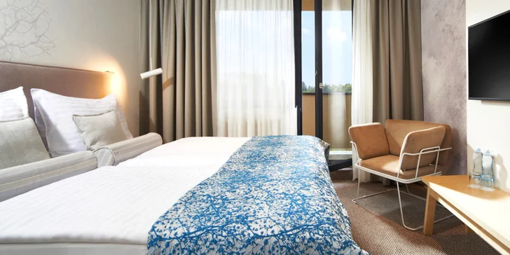 4* hotel u Brněnské přehrady: pokoj Deluxe, snídaně nebo polopenze a wellness