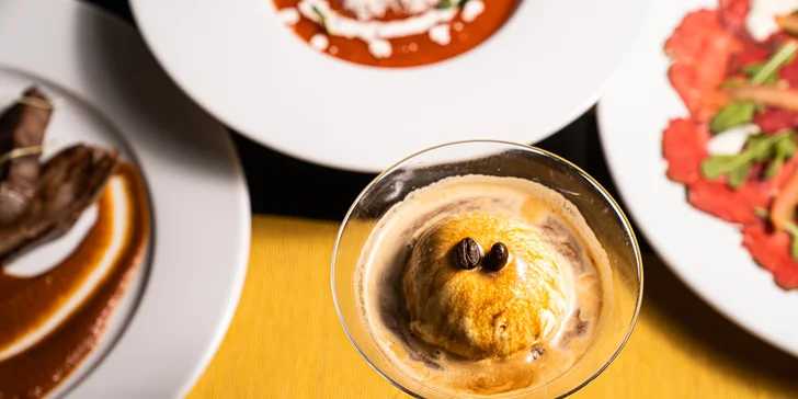 Italská hostina v restauraci Tefiti: čtyřchodové menu s jelením steakem pro 2 osoby