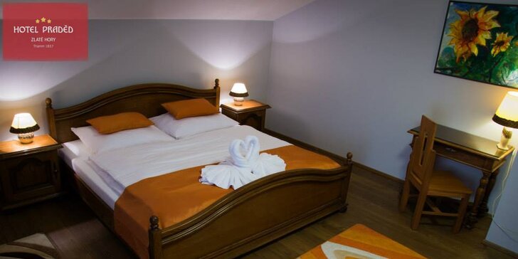 3 nebo 4denní relax v Jeseníkách: historický wellness hotel s polopenzí
