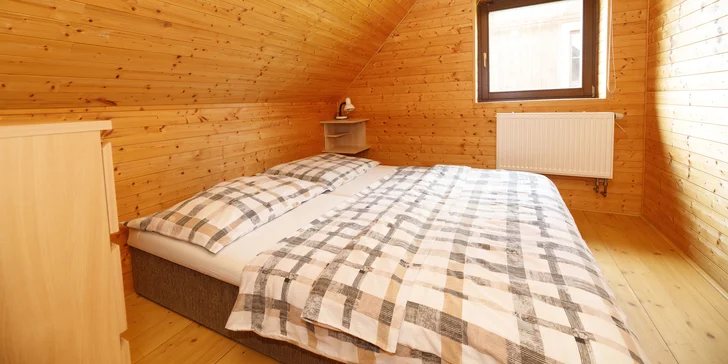 Čeká vás útulné ubytování ideální pro rodiny nebo partu přátel.