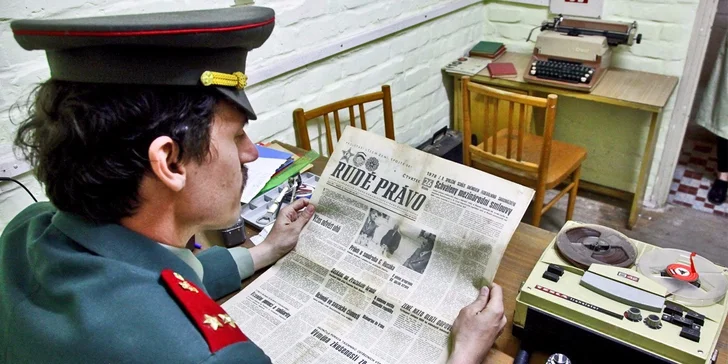 Netradiční noc pro 1 i 2 osoby v atomovém krytu v centru Brna a retro snídaně